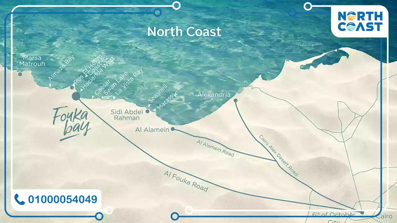 Location of the village Fouka Bay North Coast