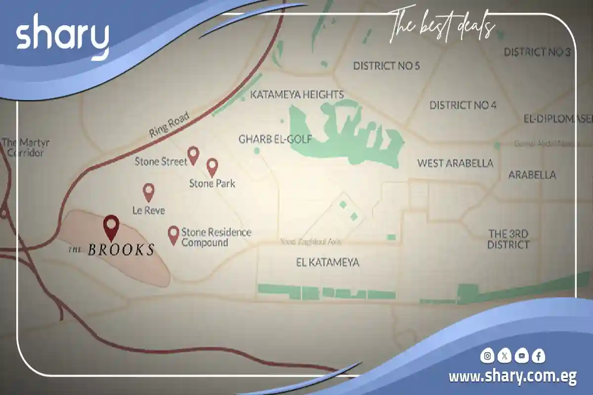 The Brooks New Cairo Compound Location