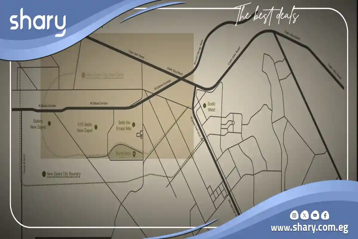 موقع مشروع ويست فيو ريزيدنس زايد الجديدة