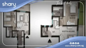 شقة نموذجية للبيع في ارمونيا العاصمة الادارية مساحة 136 متر