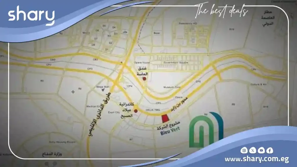 توين هاوس للبيع داخل كمبوند بلو فيرت العاصمة الادارية مساحة 292 متر