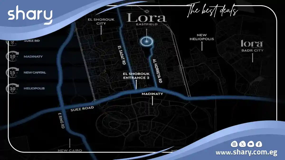 كمبوند لورا إيست فيلد الشروق سيتي Lora Eastfield أسعار 2025