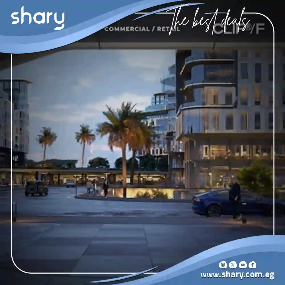 Commercial unit for sale in Cliff Mall New Cairo with an area of 100 square meters