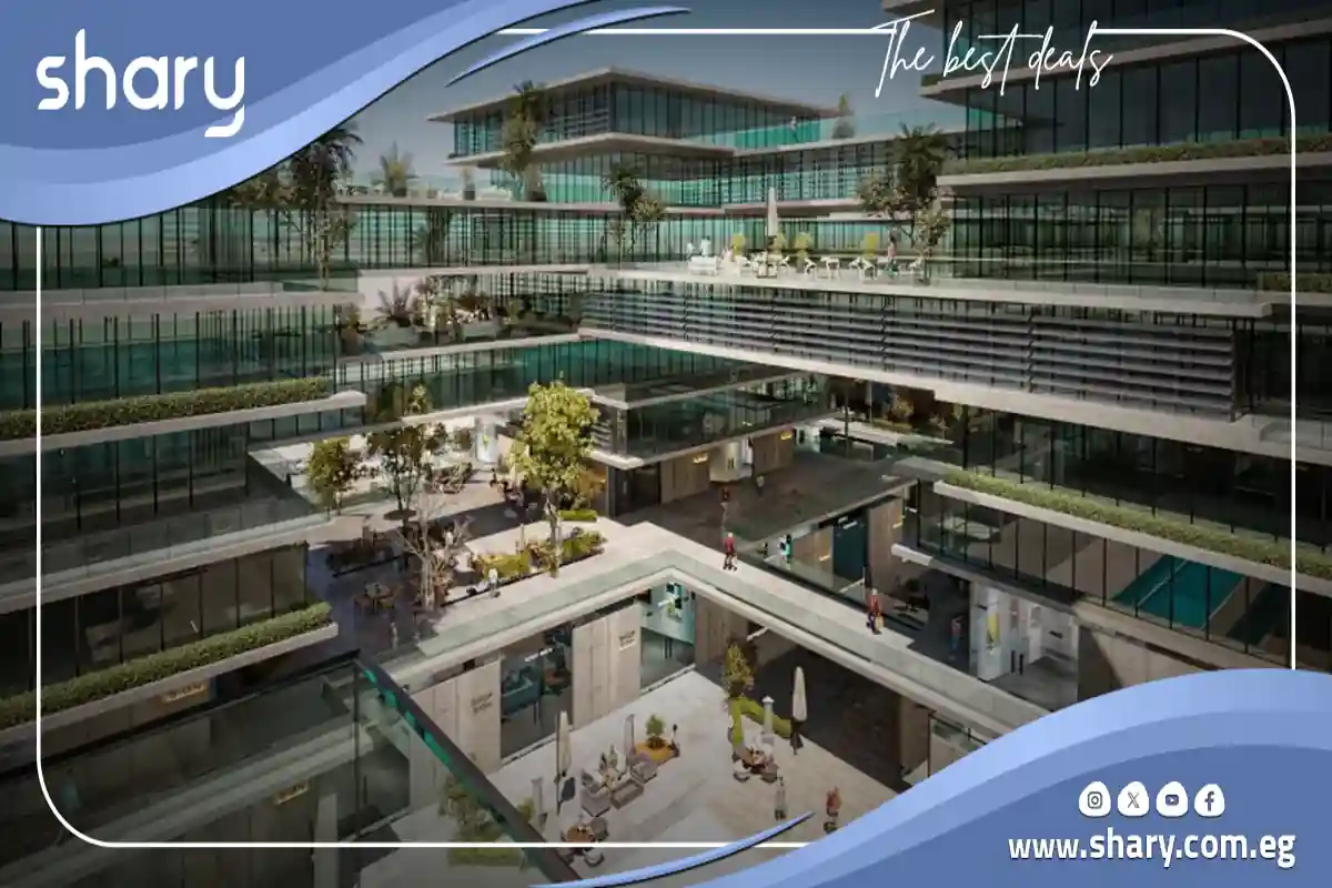 مكتب إداري للبيع في مول بريدجز الشيخ زايد مساحة 80 متر مربع