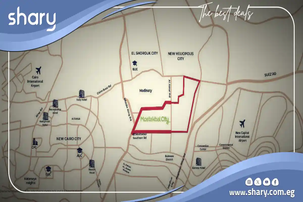 The Valleys Mostakbal City Location