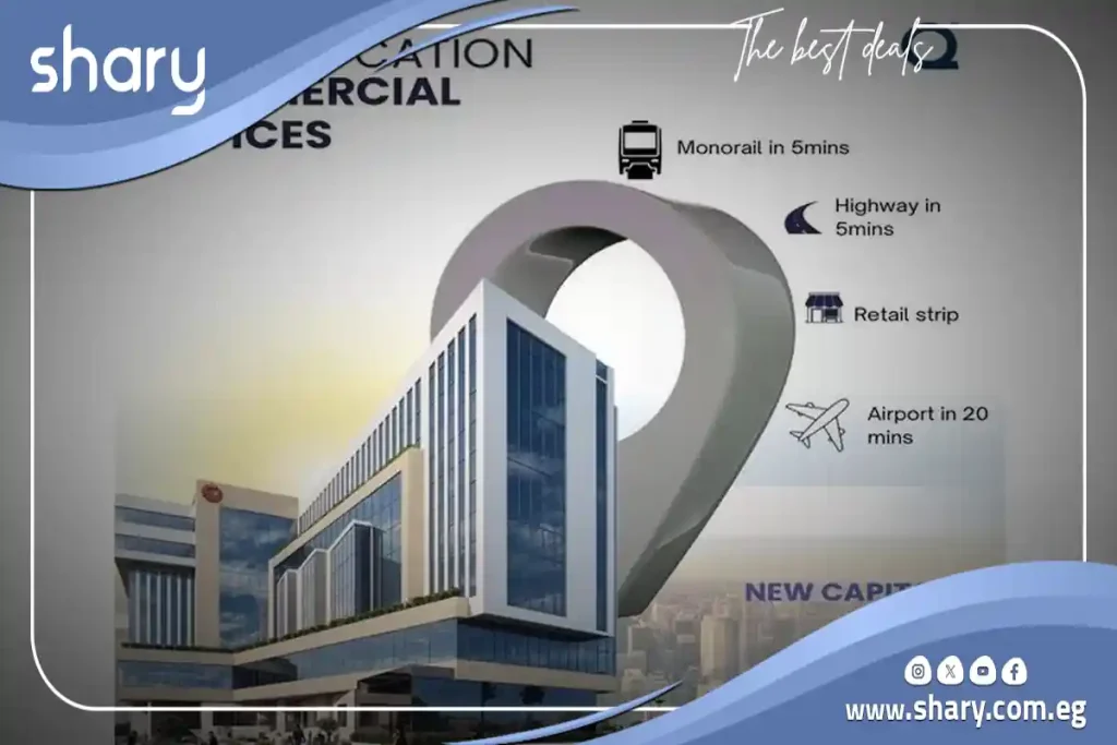Administrative office for sale in Quantum Mall New Capital 80 meters