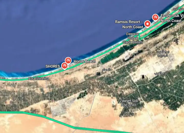 موقع قرية شورز الساحل الشمالي