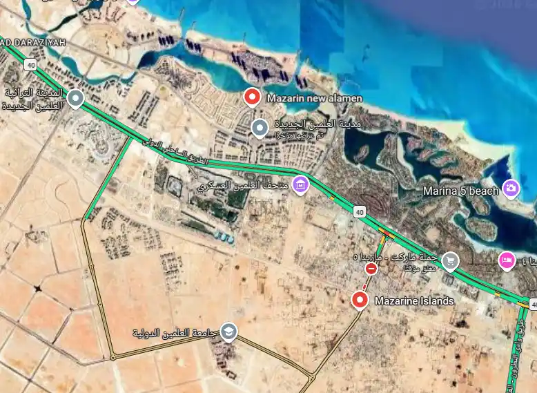 موقع كمبوند مزارين بوليفارد العلمين