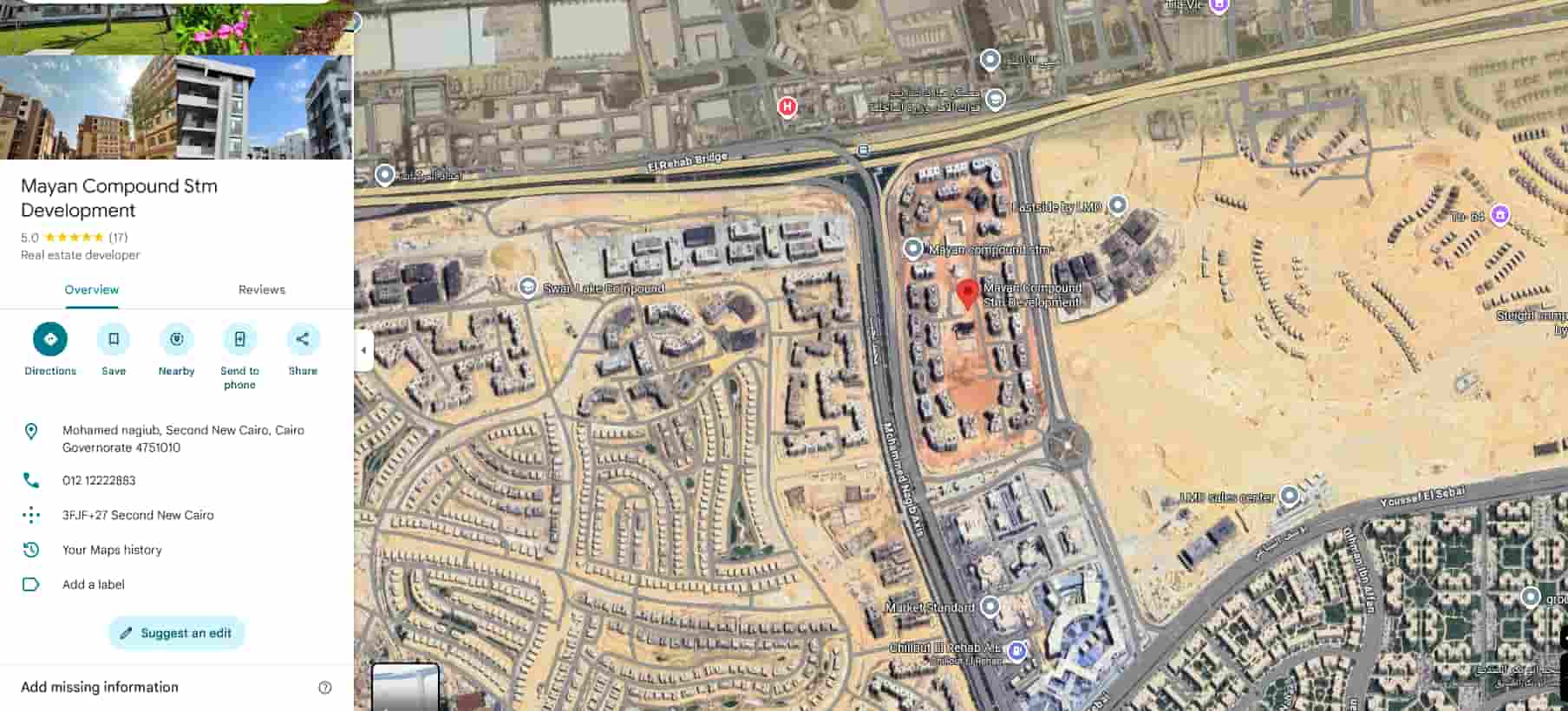 Mayan Compound New Cairo Map Location