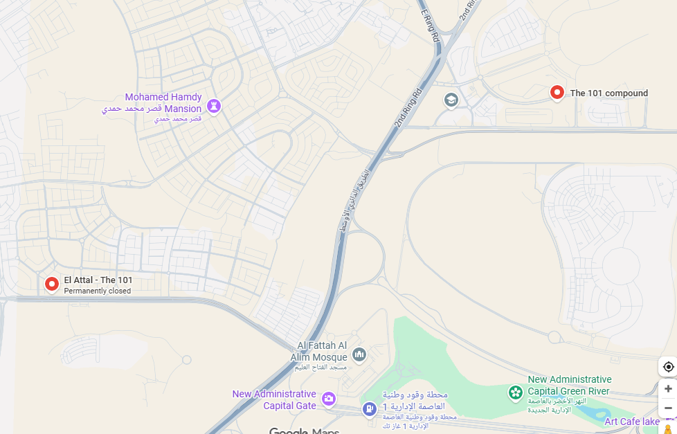 The 101 Mostakbal City Compound Map Location