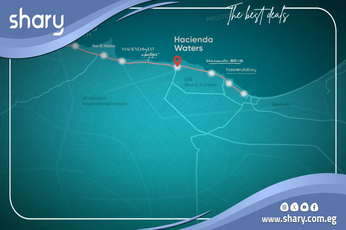 قرية هاسيندا ووترز الساحل الشمالي Hacienda Waters 2026 7 موقع هاسيندا ووترز الساحل الشمالي