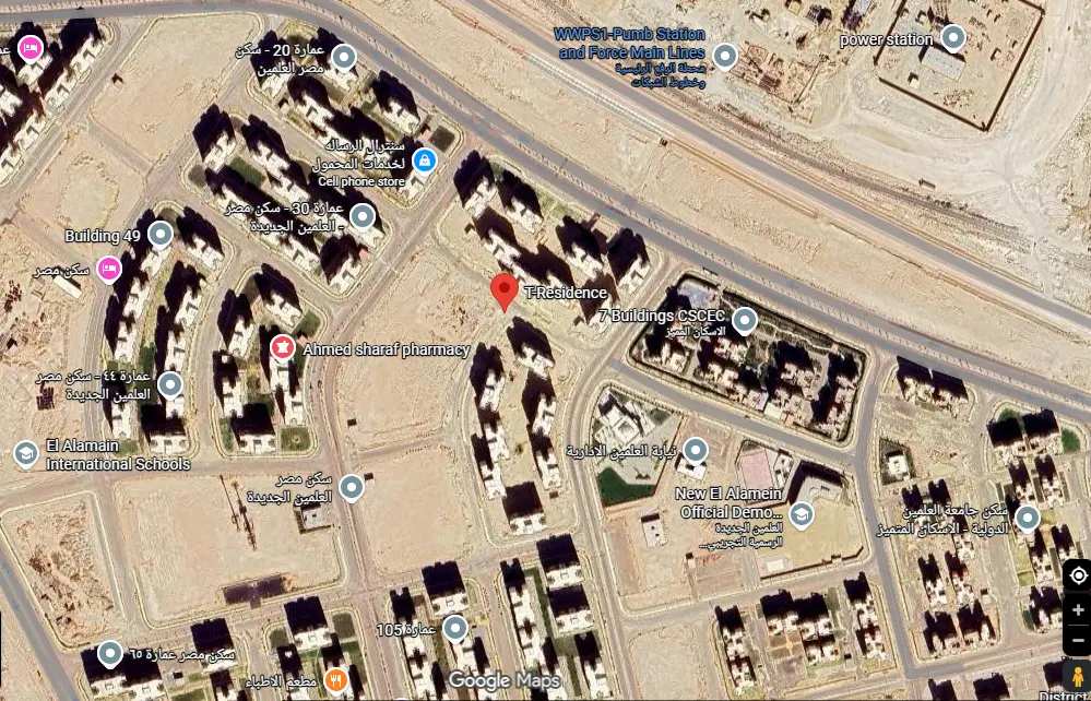 T Residence New Alamein North Coast Map Location