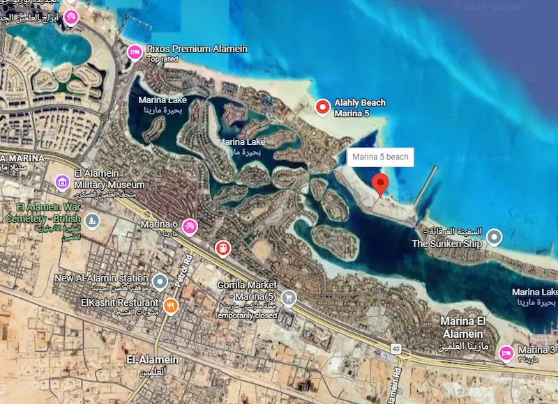 The Island Marina 5 North Coast Map Location