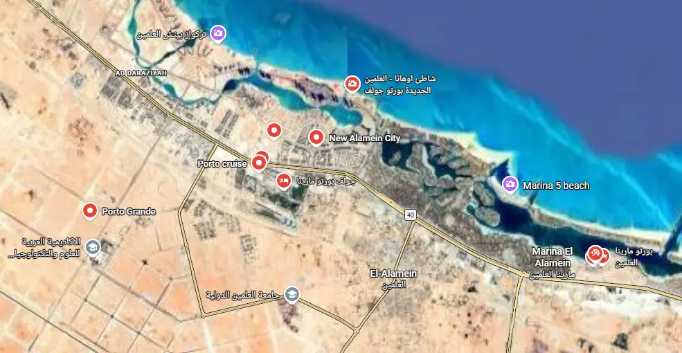 Porto Grande New Alamein Map Location