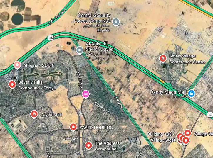 The Hillage El Sheikh Zayed Compound  Map Location