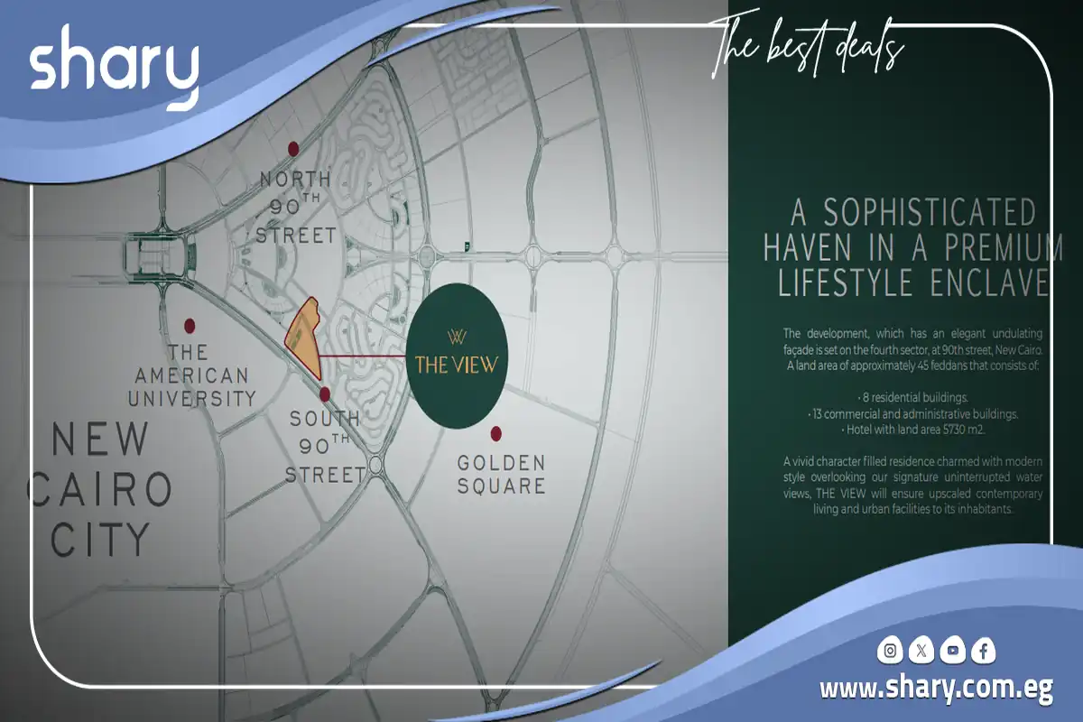 كمبوند ذا فيو واتر واي القاهرة الجديدة أسعار وتفاصيل The View Waterway 6 كمبوند The View Equity
