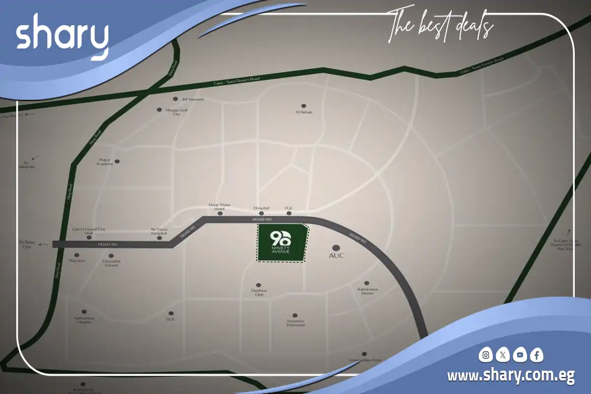 90 Avenue Compound New Cairo, by TBK Developments 2026 7 90 Avenue Compound New Cairo Location