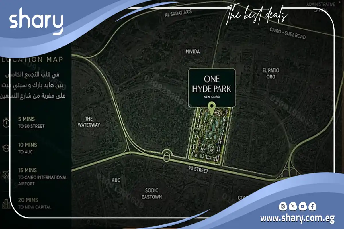 One Hyde Park Compound New Cairo prices 2026 7 One Hyde Park New Cairo Compound Location