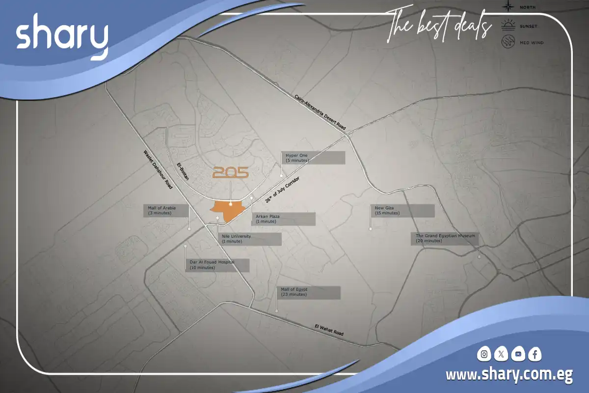 Arkan Palm 205 Towers Sheikh Zayed | By Arkan Palm Developments 8 Arkan Palm 205 Towers Location