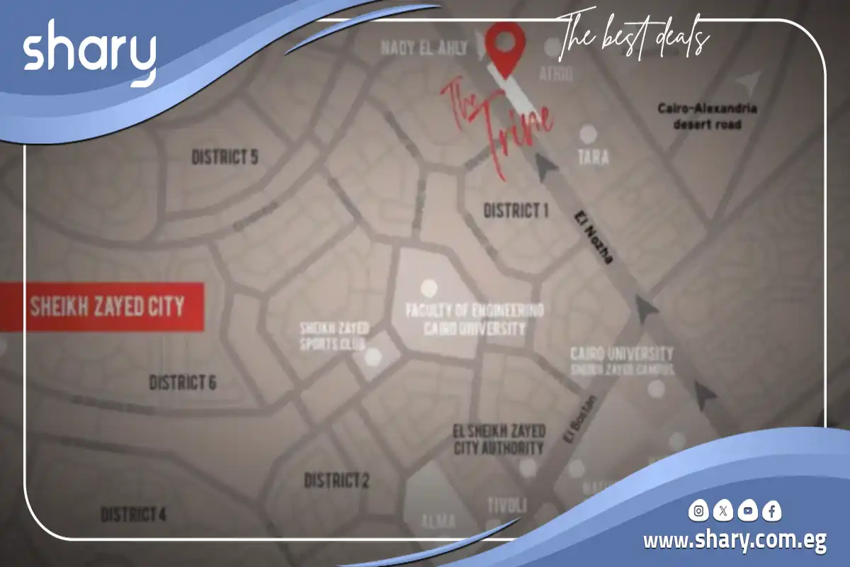 مول ذا ترين الشيخ زايد The Trine Mall Sheikh Zayed شركة إيوان للتطوير العقاري 8 موقع مول ذا ترين الشيخ زايد
