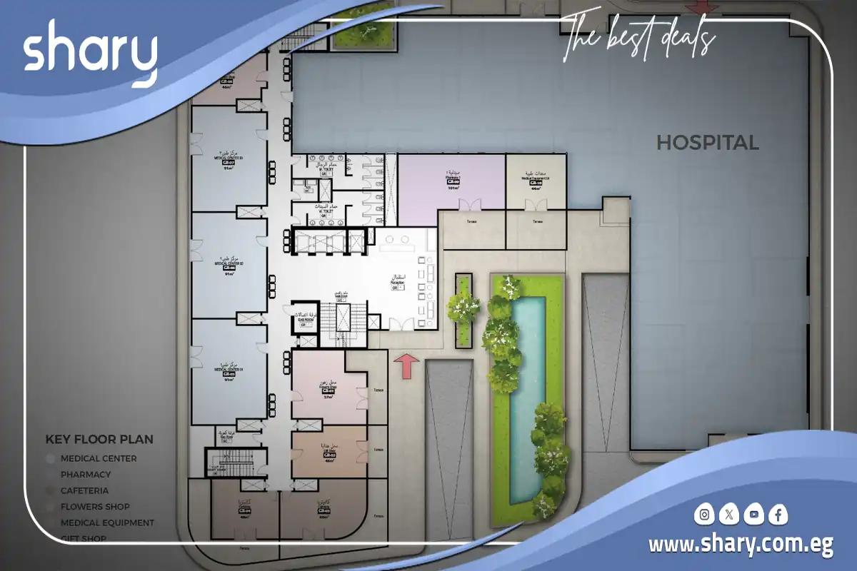 مستشفى هورايزن الكندي العاصمة الإدارية Horizon Canadian Hospital New Capital شركة عنوان للتطوير العقاري 8 ماستر بلان مستشفى هورايزن الكندي العاصمة الإدارية
