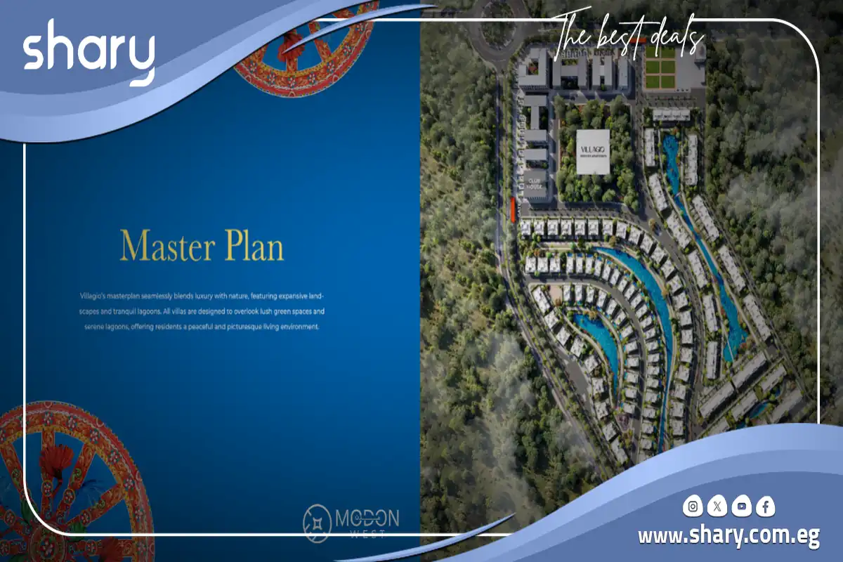 كمبوند فيلاجيو جراي 6 أكتوبر Villagio Gray Compound 6 October شركة مدن للتطوير العقاري 8 ماستر بلان كمبوند فيلاجيو جراي 6 أكتوبر