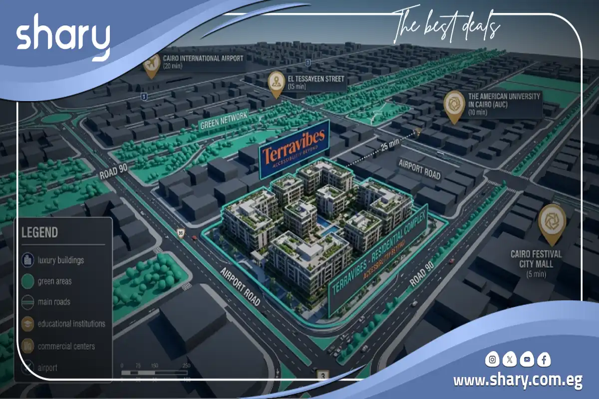 Terra Vibes Mall New Cairo, by Brouq Developments 6 Terra Vibes Mall New Cairo Location